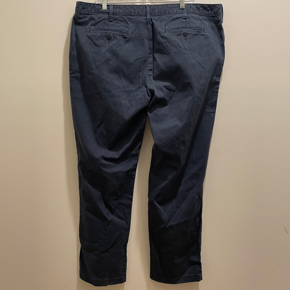 Nautica Mens Classic Fit Flex Chino Pants Navy Blue Cotton Stretch 42W 32L - Picture 2 of 7